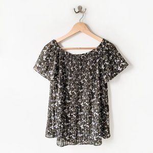 🌱 Michael Michael Kors Black Floral Top | Medium